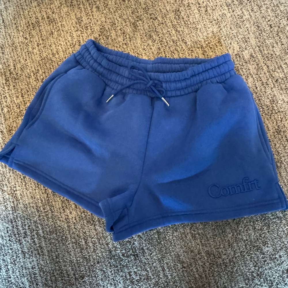 Comfrt Blue Sweat Shorts Lounge Shorts Size Small